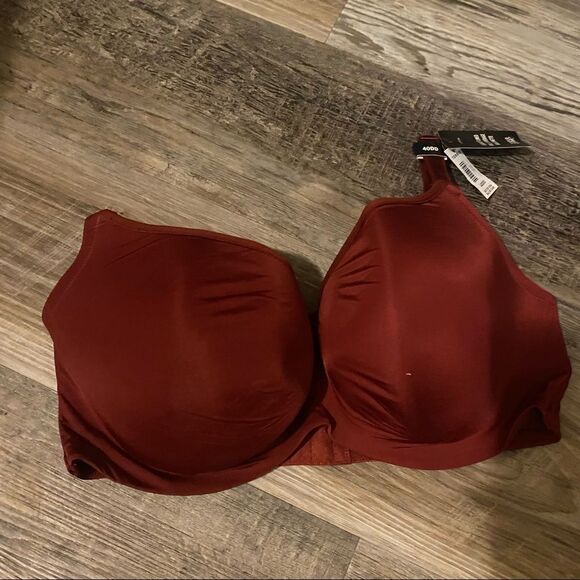 BURGUNDY RED SHINE 360° BACK SMOOTHING™ PUSH-UP T-SHIRT BRA- out of stock - Picture 8 of 10